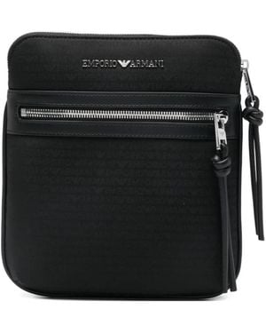 Emporio Armani Monogram Crossbody Bag - Zwart