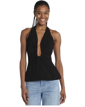 Misha Sleeveless Tops - Black