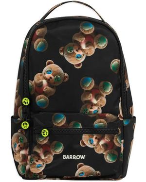 Barrow Tassen ,Veelkleurig ,Leer Rugzak Met Teddybeerprint - Zwart
