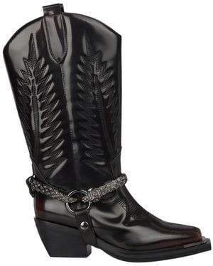 Alma En Pena. Cowboy & Biker Boots - Black