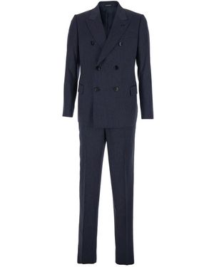 Emporio Armani Double Breasted Suits - Azul