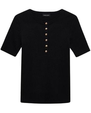 Anine Bing Alessia T-Shirt - Zwart