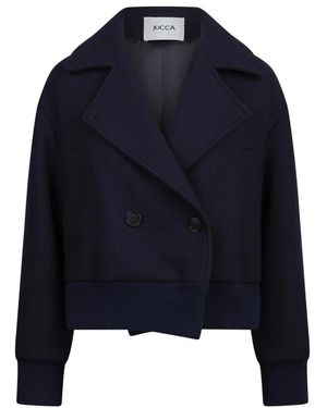 Jucca Double-Breasted Coats - Blue