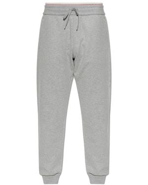 Versace Broeken ,Grijs ,Katoen Geborduurde Logo Katoenen Joggingbroek