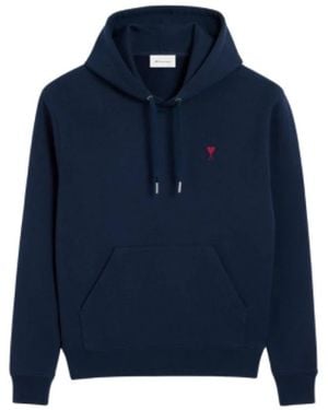 Ami Paris Hoodies - Blue