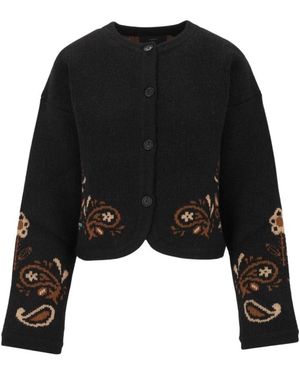 Alanui Intarsia Sjaalvest - Zwart