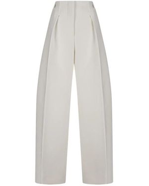 Jacquemus Broeken ,Wit ,Katoen Le Pantalon Ovalo