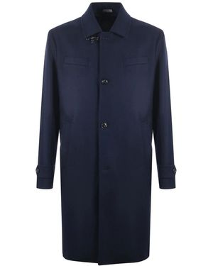 Fay Trench Coats - Blue