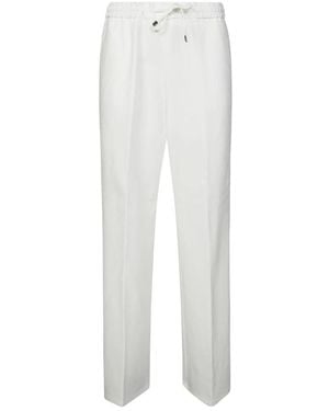 BERWICK 1707 Straight Trousers - White