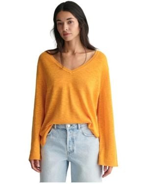 GANT V-Neck Knitwear - Naranja