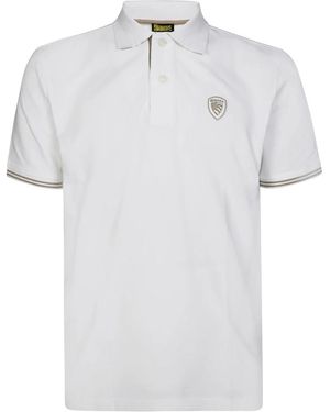 Blauer Polo Shirts - Blanc