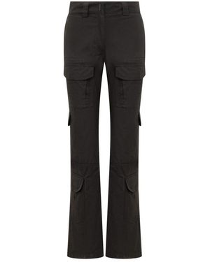 Givenchy Broeken ,Zwart ,Katoen Taps Toelopende Broek - Grijs