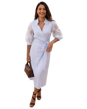 Ana Alcazar Midi Wickelkleid - Blau