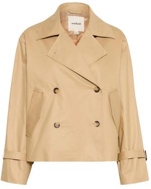 Soaked In Luxury Trench Coats - Natural