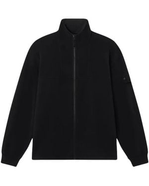 Stone Island Cotton Stretch Fleece Ghost Zip Through Jumper - Zwart