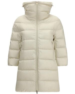 Herno Jassen ,Wit ,Long Cleofe Gewatteerde Donsjas - Naturel