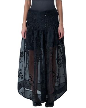 Ganni Maxi Skirts - Blue