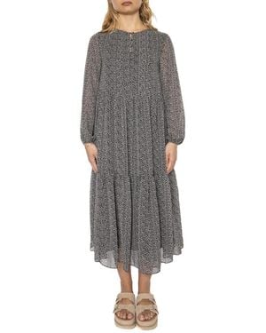 Levi's Kleedjes ,Veelkleurig ,Cielo Georgette Jurk - Grijs
