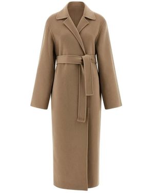 Alberta Ferretti Belted Coats - Neutro