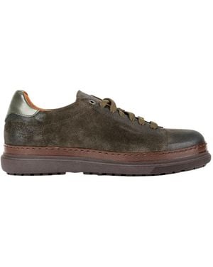Exton Suede-Effect Sneaker - Bruin