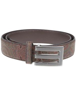 Etro Arnica Logo Gürtel - Braun