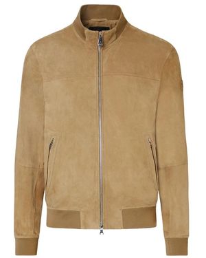 Peuterey Jassen ,Leer Sands Suede Pe 08 Jacket - Naturel