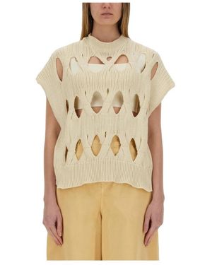 Alysi Round-Neck Knitwear - Natural