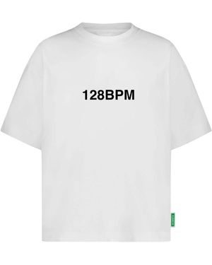 flâneur Weißes 128 Bpm Baumwoll T-Shirt