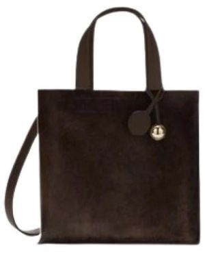Furla Tassen ,Bruin ,Leer Divide It Tote S - Zwart