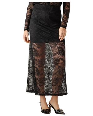 Gestuz Kleedjes ,Zwart ,Nylon Gzleala Rok