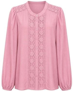 2-Biz Overhemden ,Roze ,Karoline Blouse