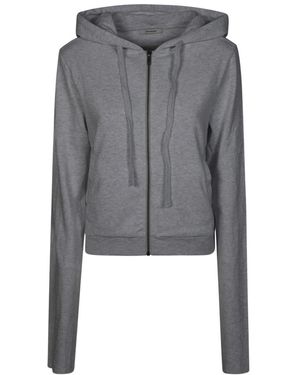 Entire studios Hoodies & Sweatvesten ,Grijs ,Katoen Felpa Cropped Zip-Up