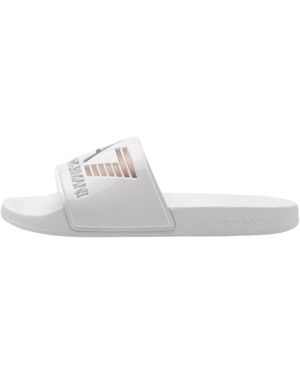 EA7 Slides Met Oversized Logo - Wit