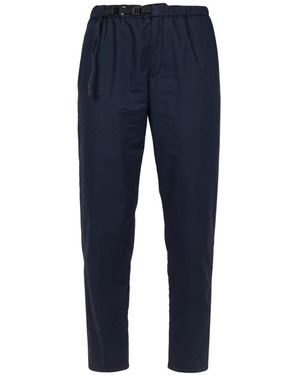 White Sand Slim-Fit Trousers - Blu