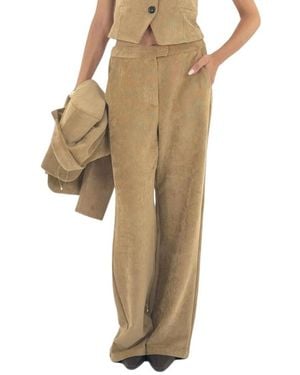 Marella Broeken ,Wijde Broek - Naturel