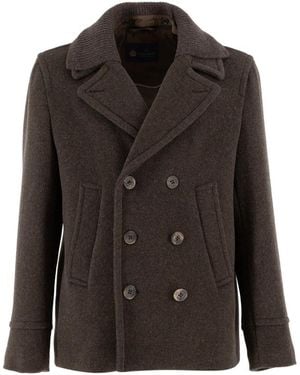 Paul & Shark Double-Breasted Coats - Black