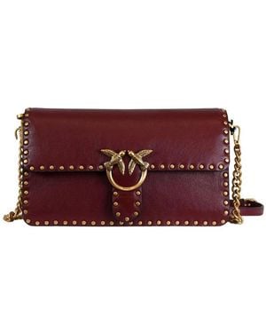 Pinko Tassen ,Rood ,Leer Love One Slouchy - Paars