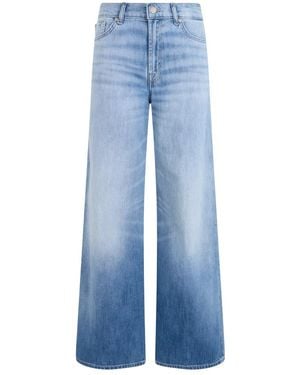 7 For All Mankind Wide Jeans - Bleu