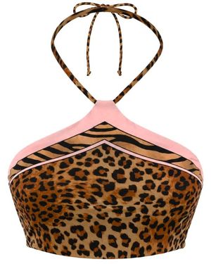 MC2 Saint Barth Badmode ,Veelkleurig ,Sand Leopard Foulard 1921 - Metallic