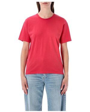 COLORFUL STANDARD Tops ,Rood ,Katoen Licht T-Shirt