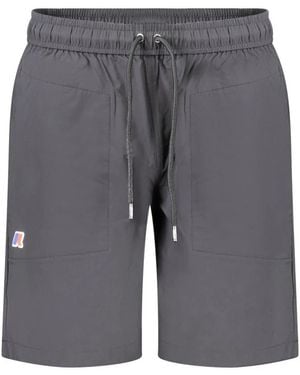 K-Way Schwarze Hose Mit Elastischem Bund Und Taschen - Grau