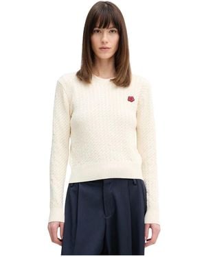 KENZO Round-Neck Knitwear - Blanc