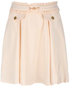 Elisabetta Franchi Rokken ,Roze ,Gonna A Ruota - Naturel