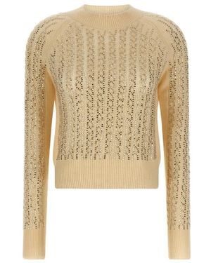 Ermanno Scervino Round-Neck Knitwear - Natural