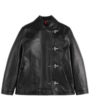 Fay Leather Jackets - Black