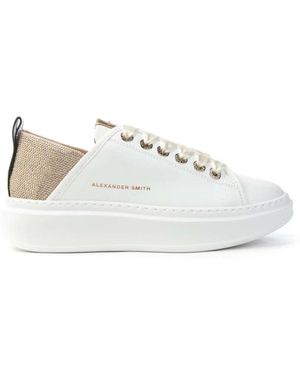 Alexander Smith Wembley bianco oro sneakers donna