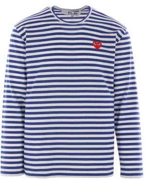 COMME DES GARÇONS PLAY Long Sleeve Tops - Bleu