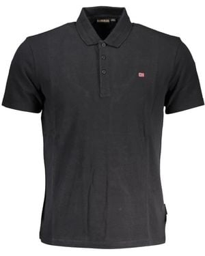 Napapijri Schwarzes Baumwoll Herren Polo Shirt