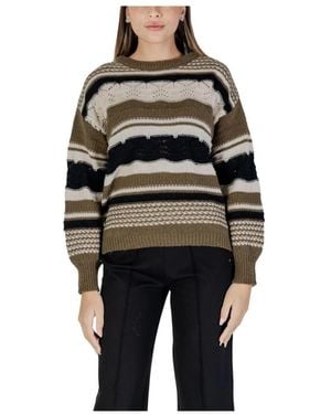Ichi Round-Neck Knitwear - Black