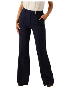 Aaiko Blauwe Stijlvolle Pantalon Voor Vrouwen